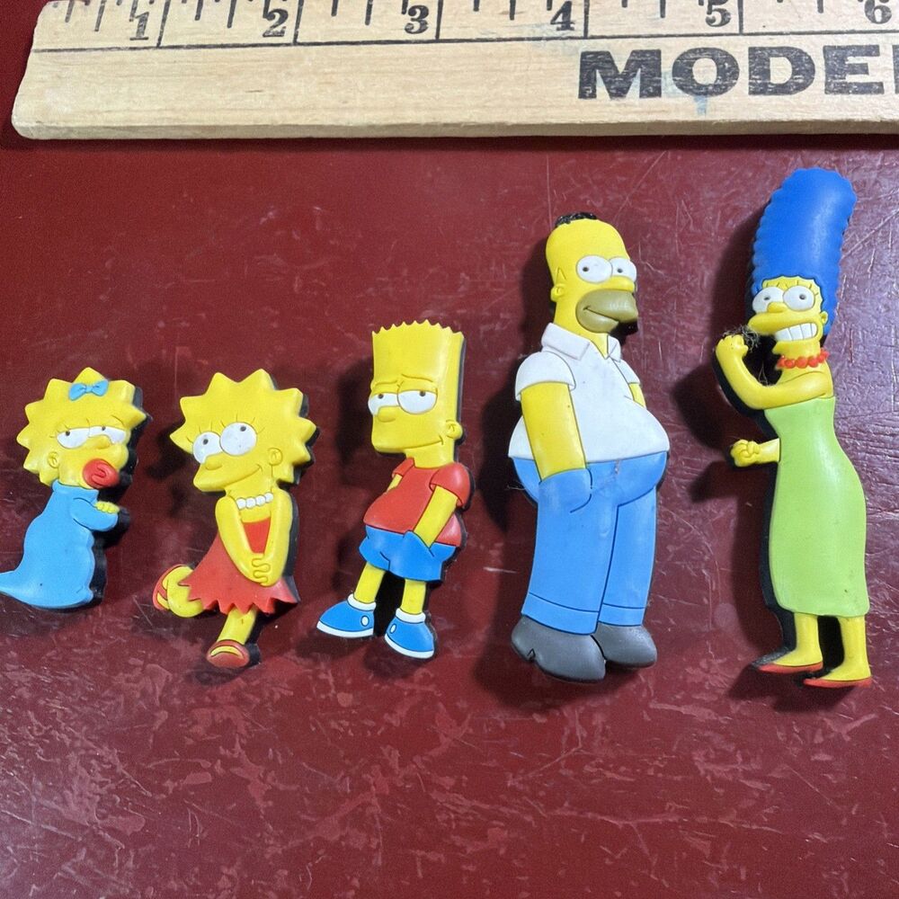 The Simpsons Family Magnet Collection By Universal Studios Lot Of 5 Homer Bart+